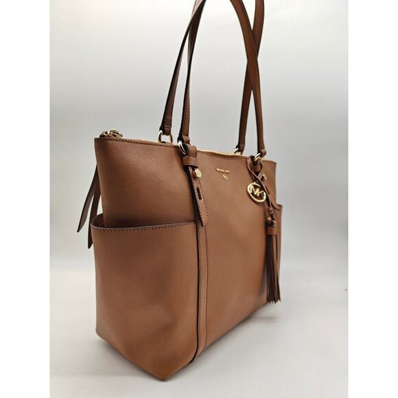 MICHAEL KORS Sullivan leather side pockets large tote bag - Brown/Luggage - Picture 5 of 15